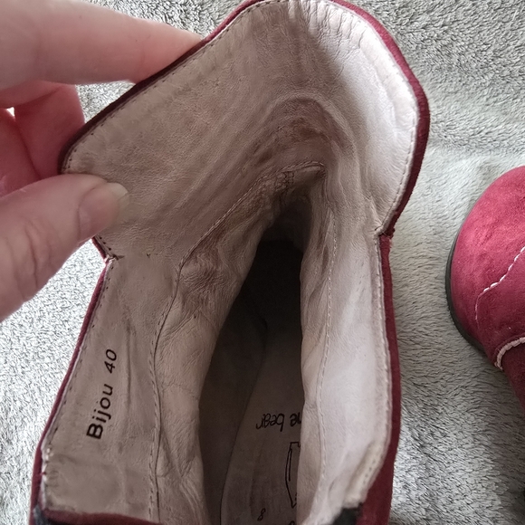 Shoe The Bear Bijou burgundy suede ankle boots size 8 - Picture 12 of 14